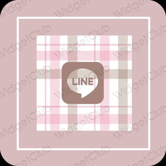 Icônes d'application LINE esthétiques