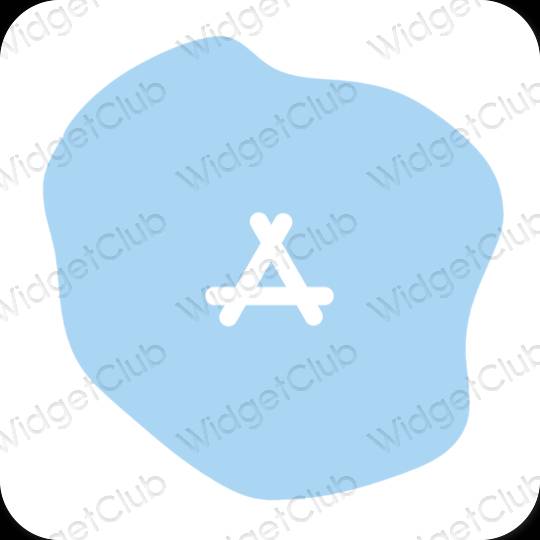 جمالي الأزرق الباستيل AppStore أيقونات التطبيق