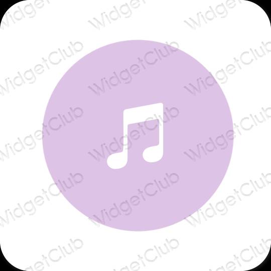 Estetický nachový Apple Music ikony aplikací