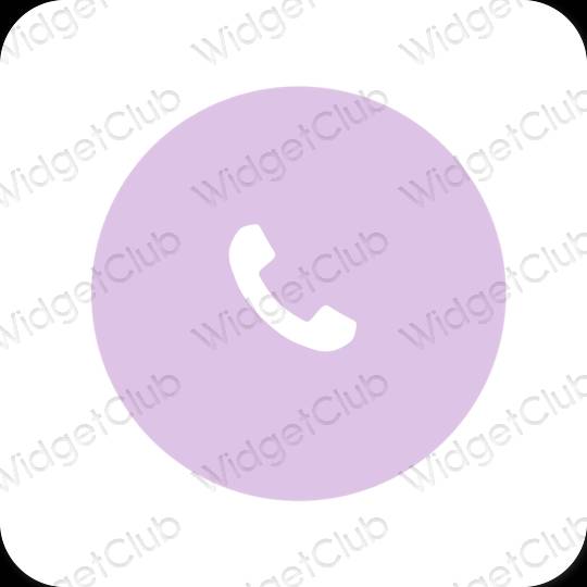Estético púrpura Phone iconos de aplicaciones