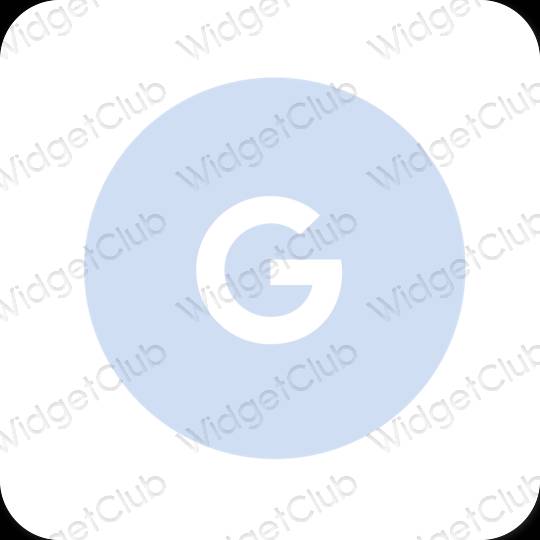 Estético azul pastel Google ícones de aplicativos