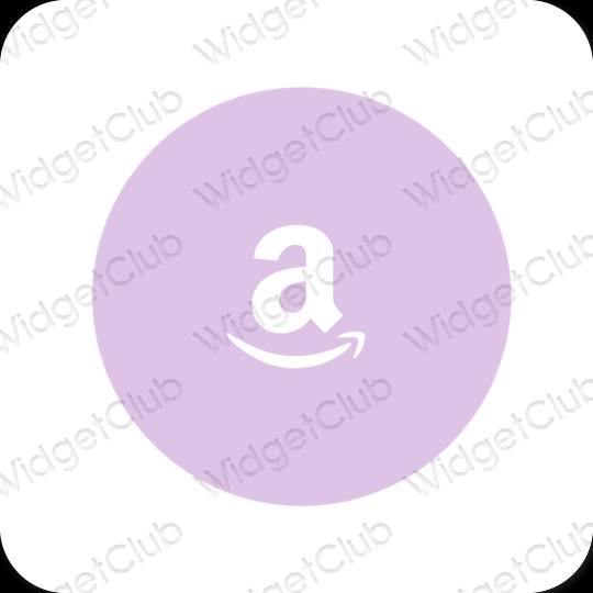 Æstetisk lilla Amazon app ikoner