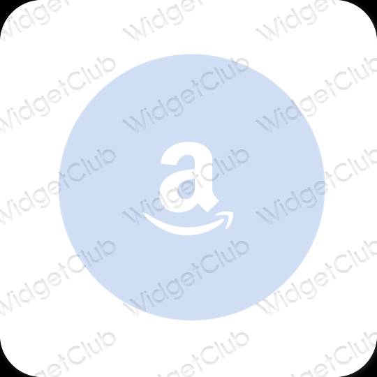 Αισθητικός παστέλ μπλε Amazon εικονίδια εφαρμογών