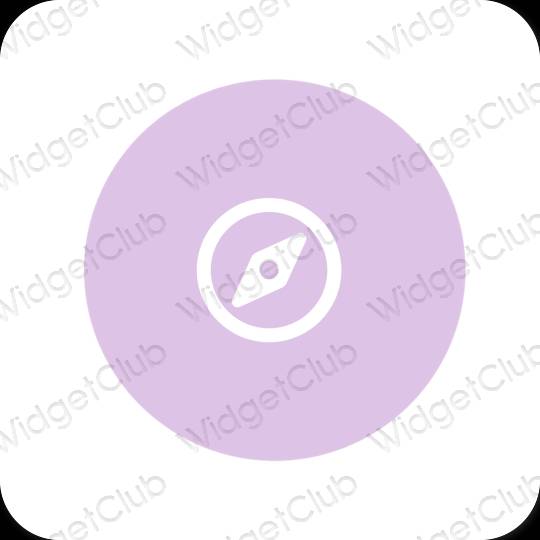 Aesthetic purple Safari app icons