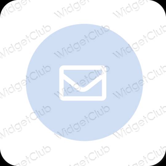 Естетски пастелно плава Mail иконе апликација