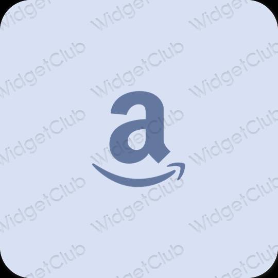 جمالي الأزرق الباستيل Amazon أيقونات التطبيق