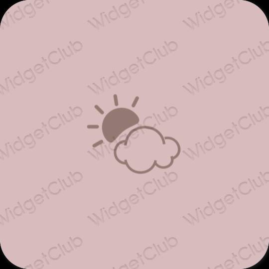 Icônes d'application Weather esthétiques