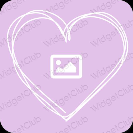 эстетический пурпурный Photos значки приложений