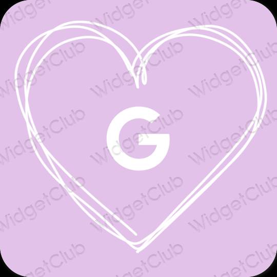 эстетический пурпурный Google значки приложений