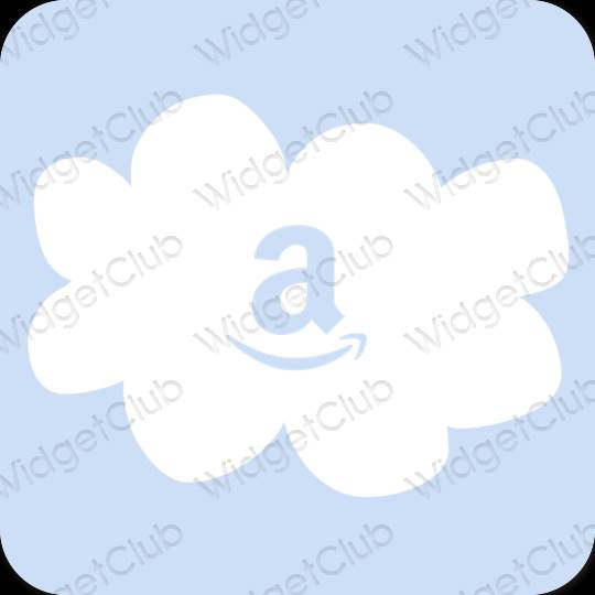 Estetické pastelovo modrá Amazon ikony aplikácií