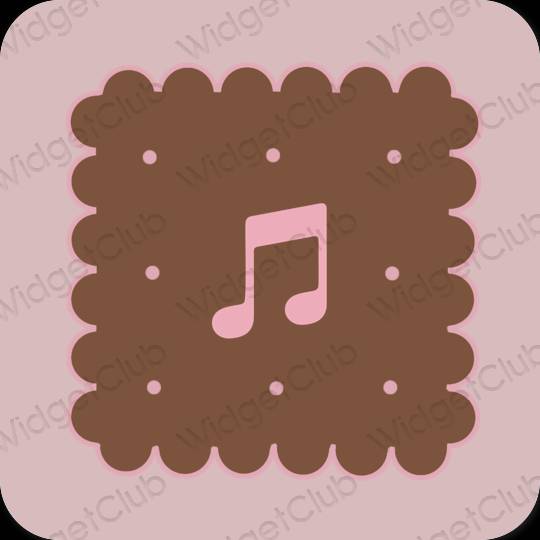 Pictograme pentru aplicații Apple Music estetice