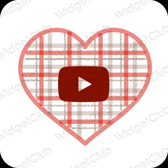 Icônes d'application Youtube esthétiques