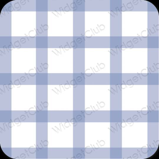 Thẩm mỹ màu tím Calendar biểu tượng ứng dụng