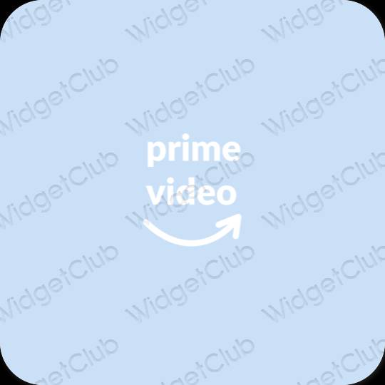 Estetik pastel mavi Amazon uygulama simgeleri