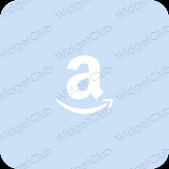 Aesthetic pastel blue Amazon app icons