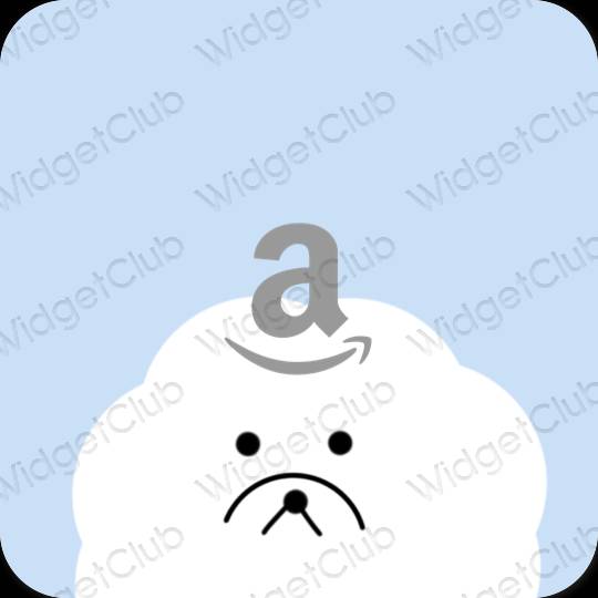 Estético azul pastel Amazon iconos de aplicaciones
