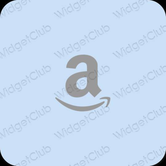 Estético azul pastel Amazon iconos de aplicaciones