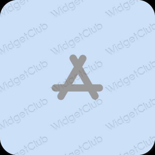 Естетичен пастелно синьо AppStore икони на приложения