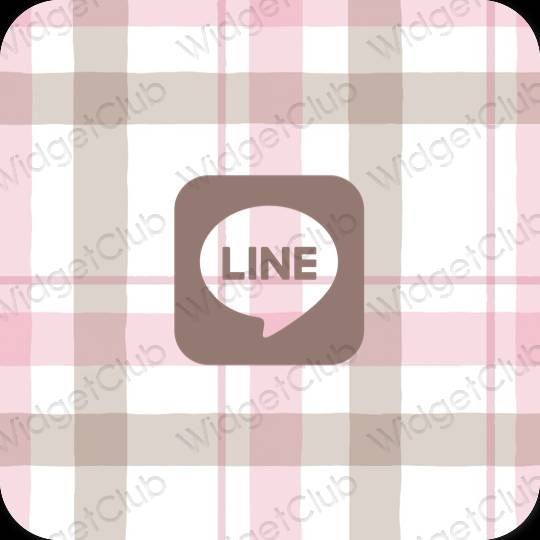 Icônes d'application LINE esthétiques