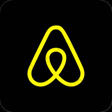 Esteetiline must Airbnb rakenduste ikoonid