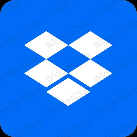 Ästhetisch blau Dropbox App-Symbole