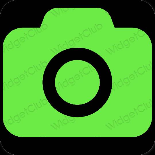 Αισθητικός πράσινος Camera εικονίδια εφαρμογών