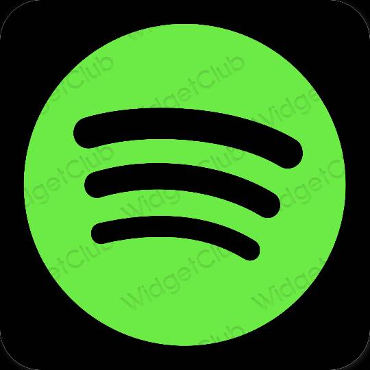 Естетичен зелено Spotify икони на приложения
