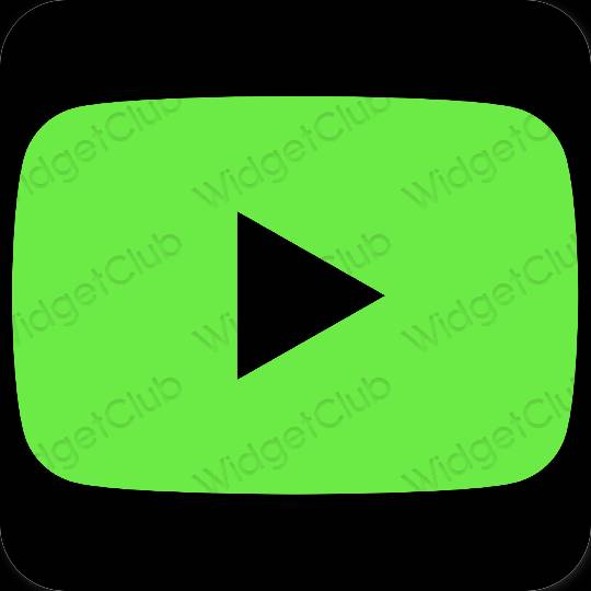 эстетический зеленый Youtube значки приложений