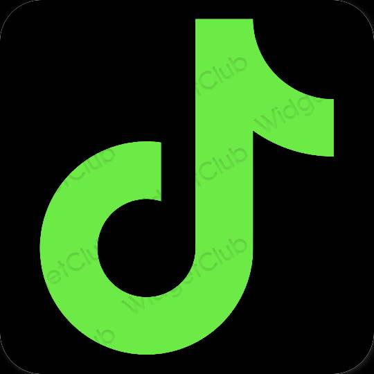 Estetický zelená TikTok ikony aplikací