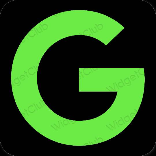 Estético verde Google ícones de aplicativos