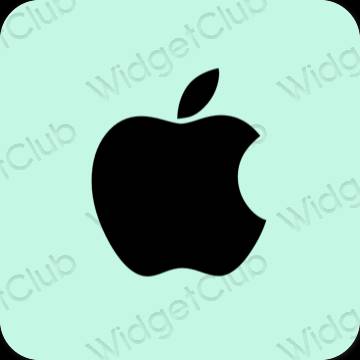 Estetyka pastelowy niebieski Apple Store ikony aplikacji