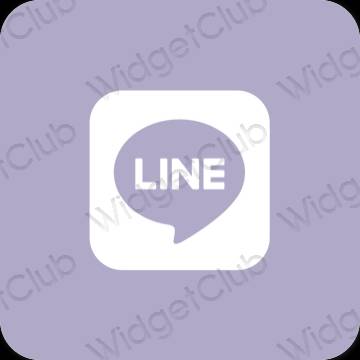 审美的 紫色的 LINE 应用程序图标