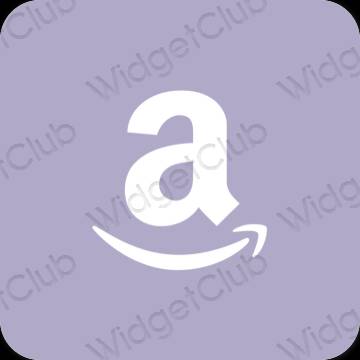 Estetinis violetinė Amazon programėlių piktogramos
