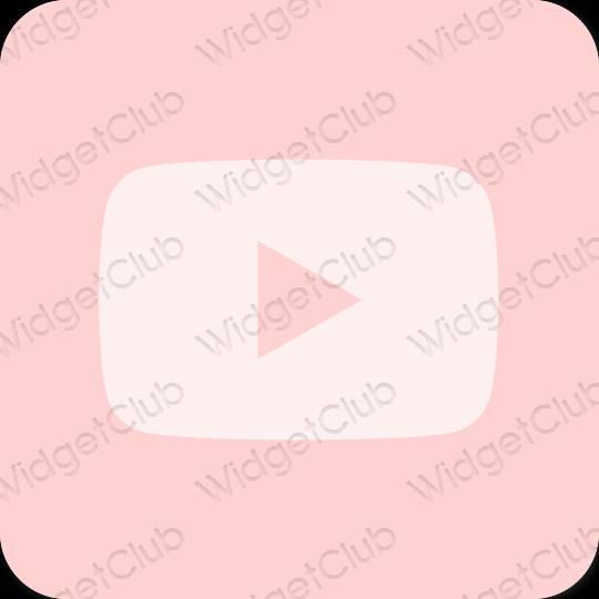 Estetic roz Youtube pictogramele aplicației