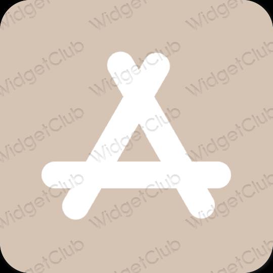 Estético bege AppStore ícones de aplicativos