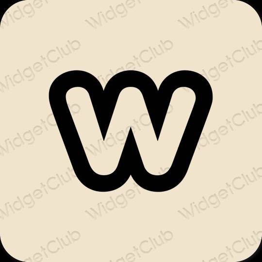Esthétique beige Weebly icônes d'application