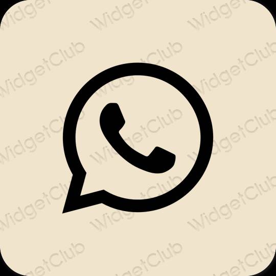 Естетичний бежевий WhatsApp значки програм