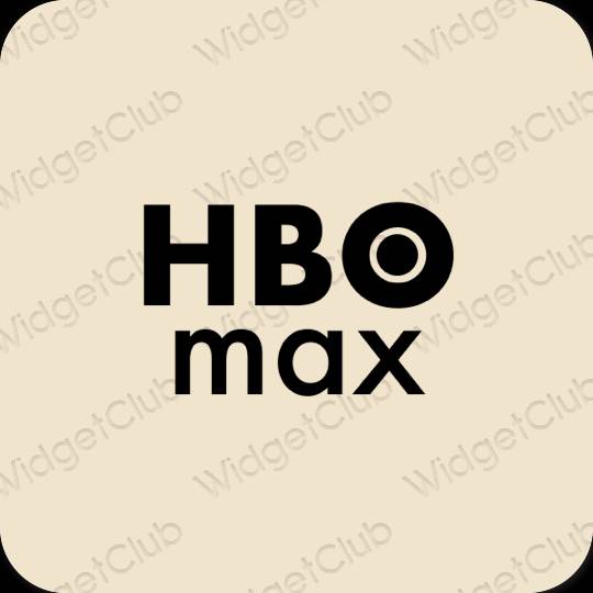 جمالي اللون البيج HBO MAX أيقونات التطبيق