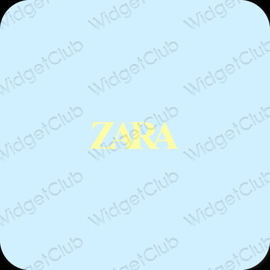 미적인 파스텔 블루 ZARA 앱 아이콘