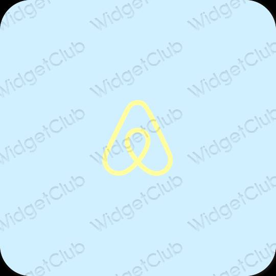 Естетски пастелно плава Airbnb иконе апликација
