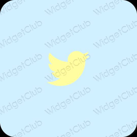 Estetisk lila Twitter app ikoner
