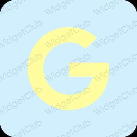Естетски пастелно плава Google иконе апликација
