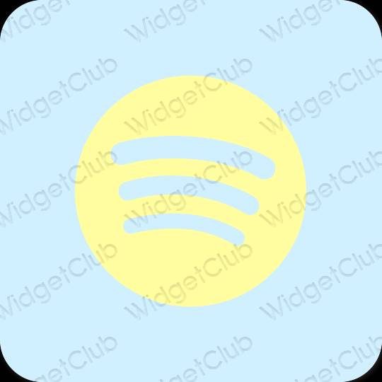 Esthétique mauve Spotify icônes d'application