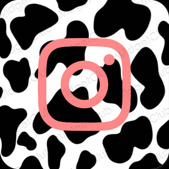 미적인 분홍 Instagram 앱 아이콘