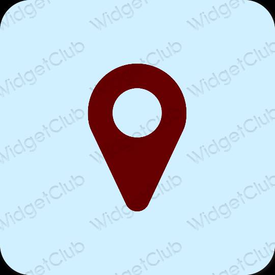 Estetický nachový Google Map ikony aplikací