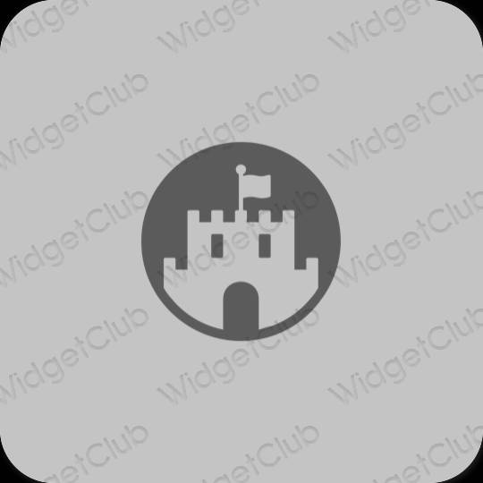 Estetico grigio Disney icone dell'app