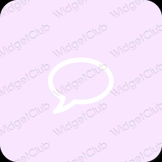 эстетический пурпурный Messages значки приложений