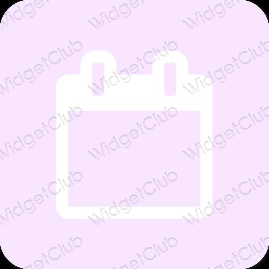 Estetik ungu Calendar ikon aplikasi