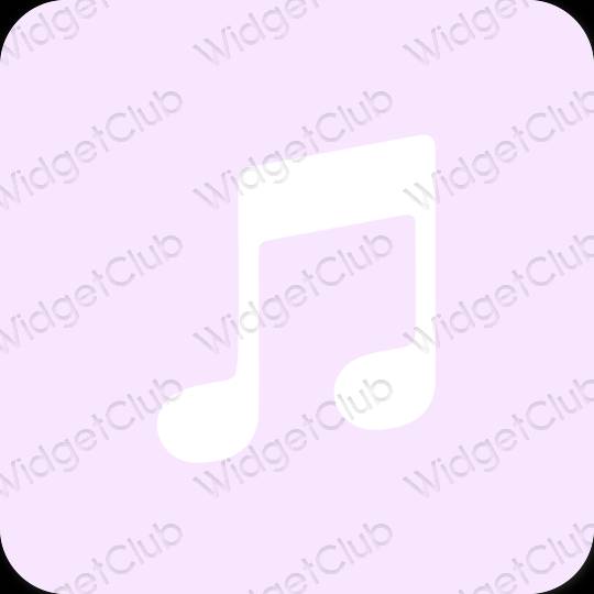 Esthétique mauve Music icônes d'application