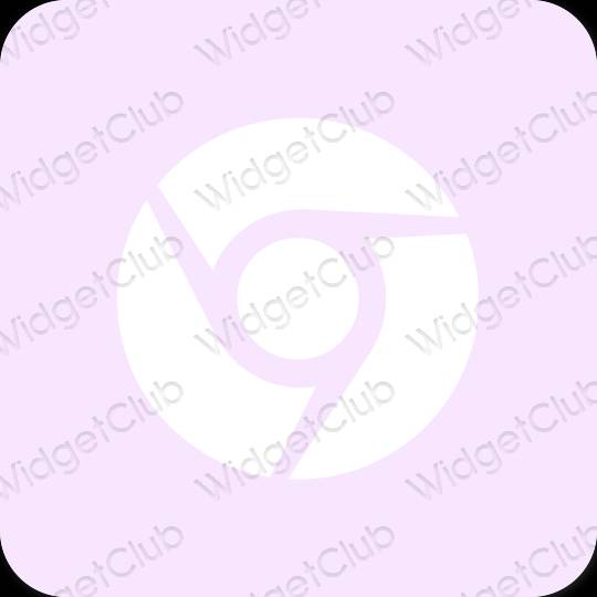 Estetyka fioletowy Chrome ikony aplikacji